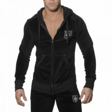 ES Velvet Hoodie Full Zip Zwart OP=OP!