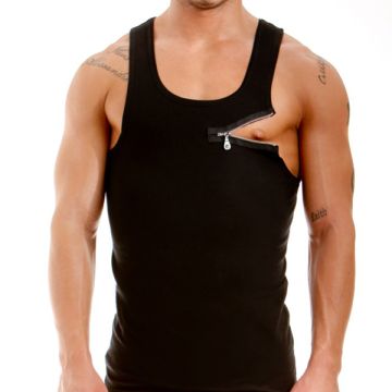 Modus Vivendi Zipper Tanktop Zwart