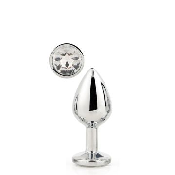 Zilveren Buttplug Gleaming - M*