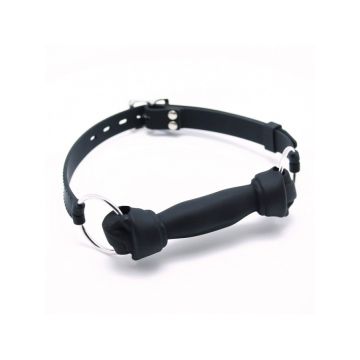 Dog Bone Gag Black - Siliconen