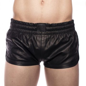 Prowler RED Leather Sports Shorts Black