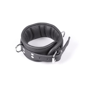 Professionele Halsband 7 cm Zwart - Kiotos Leather*