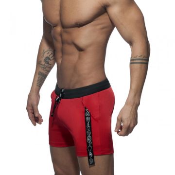 Addicted Printed Tape Short - Rood