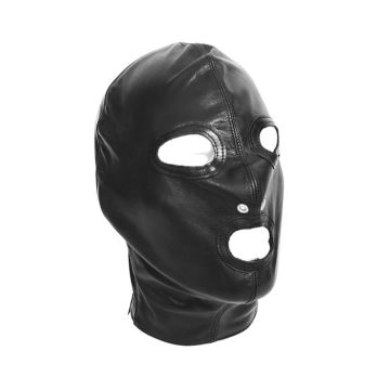 MisterMitch Leren Bondagemasker 3 Openingen