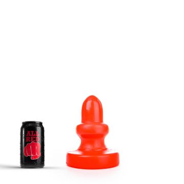 All Black Jeroen Buttplug - 17 cm Rood