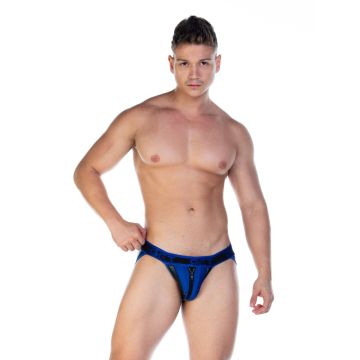 GIGO Fetish Jockstrap met Rits - Blauw