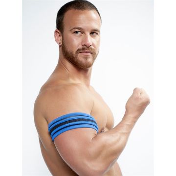 Mister B Neoprene Biceps Band Zwart Blauw