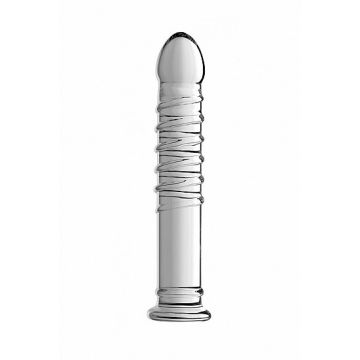 Geribbelde Glazen XL Dildo - Behemoth 