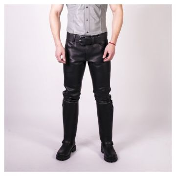 Prowler RED Leather Jeans Black