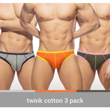 Addicted Twink Katoenen 3 Pack - Diverse Kleuren