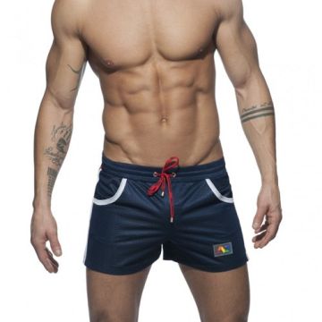 Addicted Mesh Rainbow Short Navy