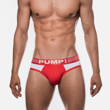 Pump Ribbed Brief - Red