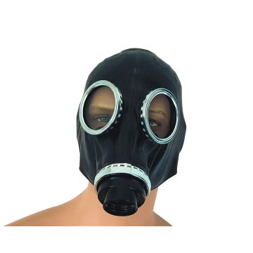 Full Rubber Gas Mask - Zwart