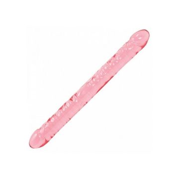 Crystal Jellies Roze Dubbele Dildo - 45 cm*