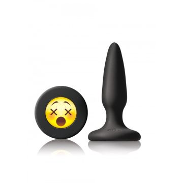 Zwarte Buttplug Mojis #WTF - 8.5 cm*