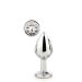 Zilveren Buttplug Gleaming - M*